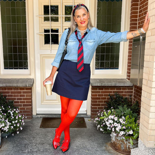 Semi-Opaque 50 Den Tights - Sangria